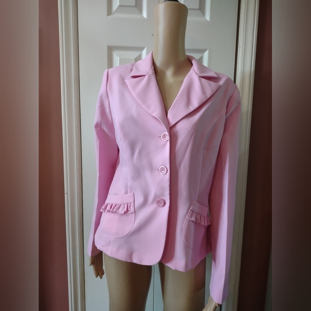 Breakin Loose women's size 11/12 pink over jacket business apparel